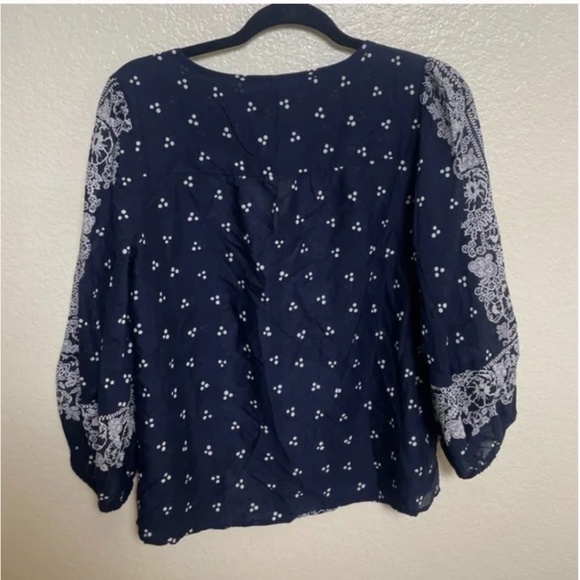 Peasant Blowsy Boho Peasant Hipster Hippie Art Chic Glam Business Casual Blouse - Picture 2 of 3